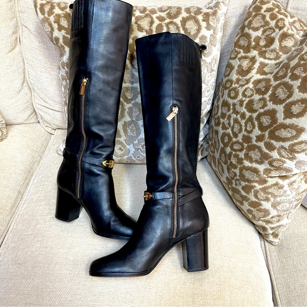 Michael Kors | Boots | Arly | Heeled | Leather | Black | 8.5 - Picture 4 of 7